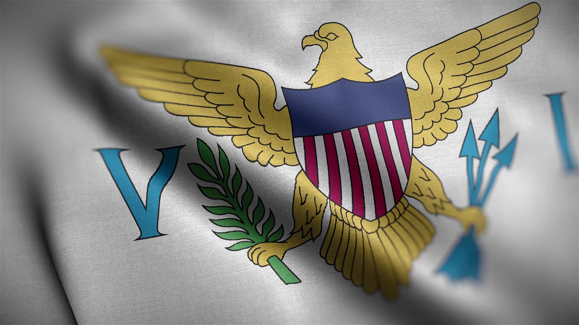 The flag of the United States Virgin Islands